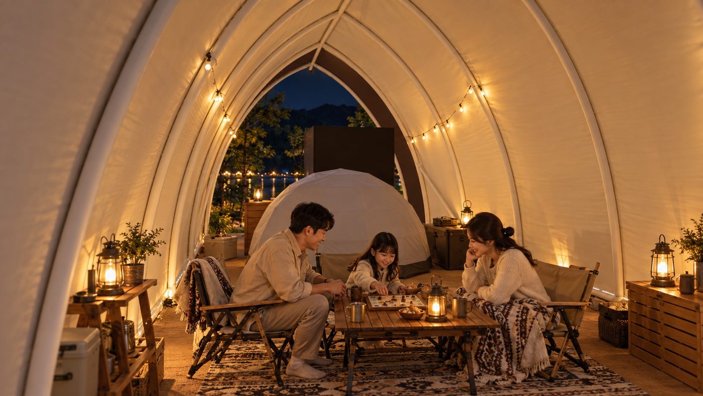 프프 안에서 보내는 밤 (연출 이미지)
